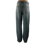 ZARA  Women's Blue High Waisted Baggy Wide Leg Frayed Raw Hem Denim Jeans Size 6 Photo 2
