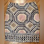 Loft The Geometric Patterned mini Skirt in Pink and blue. Size 4. Photo 1