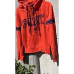 PINK - Victoria's Secret Victoria’s Secret PINK Women’s Sz M Orange Red Jacket Half Zip Pullover Sweater Photo 5