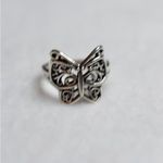 Source Unknown Filigree Butterfly Silver Tone Metal Alloy Size 6 Fairy Cottagecore Casual Ring Photo 1