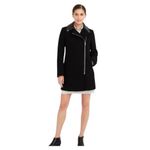 Club Monaco  Reeta Italian Wool Leather Moto long jacket women’s S biker trench c Photo 2