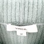 Vince  Shaker Rib Mock‎ Neck Wool Blend Sweater S Green Photo 4