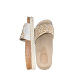 Anthropologie  Tan and White Leopard Slide Sandals Photo 2