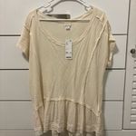 Urban Outfitters  Cream Peplum Top NWT Photo 0