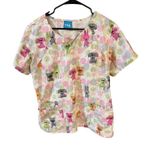 Cherokee HQ Scrub Best Furiends Vneck Neck 4762V-BFFS Vet Medical Scrub Top Photo 0