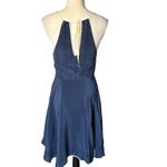 Girls From Savoy Mini Dress Size FOUR Dark Blue Halter Neck Flared Boho Chic Photo 1