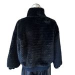Abercrombie & Fitch NWOT Black 1/4 Zip Faux Fur Sherpa Heavyweight Jacket Photo 4