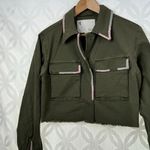 Anthropologie  Pilcro Embroidered Utility Cropped Jacket Size XS‎ NWT Photo 6