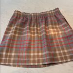 J.Crew  Wool Mini Skirt in Orange, Tan, and Gray Plaid Photo 3