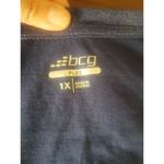 Bcg  Womens Blouse Top Blue Metallic V Neck Tee Size Plus 1X Short Sleeve NWT Photo 6