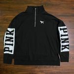 PINK - Victoria's Secret VS PINK Quarter Zip Pullover Sweatshirt Size L  Photo 0