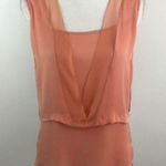 BECKEN 100% SILK FLOWY TOP W/OVERLAY Size L Photo 0