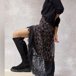 Anthropologie bl-nk embroidered chiffon and lace maxi skirt Photo 4