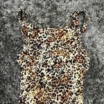 Mesh Leopard Maxi Dress Cowl Neck in Brown, Size M​​​​​ Brown Size M Photo 1
