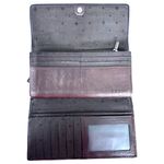 Fossil  Chocolate Brown Maddox Leather Flap Wallet Photo 2