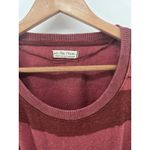 We The Free  Striped Cropped Long Sleeve Shirt Orange Pattern Sleeve Size Medium Photo 2