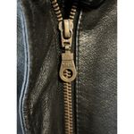 In Style Jacket Womens Large Genuine Leather Faux Fur Lined Winter Coat Zip Black Photo 5