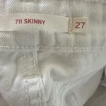 Elegant White Ripped Skinny Jeans for Women Size 27 Photo 3