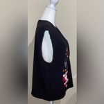 Bechamel Vintage Women’s Size L Christmas Black Fleece Vest Ugly Sweater Santa Size L Photo 6
