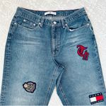 Tommy Hilfiger Y2K Jeans Denim Letterman Patches Embroidered Academia Monogram Photo 5