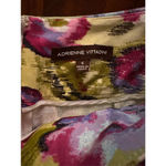 Adrienne Vittadini ‎ Floral A Line Skirt Size 6 Green/Purple Photo 3