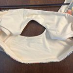 San Lorenzo Printed Pull On Swim Top Bikini Top Reversible Large Blue Photo 5