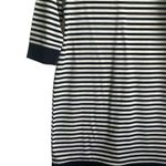 Isaac Mizrahi Women Mini Dress M Black Stripe Casual Preppy Coastal Travel Comfy Photo 3