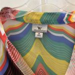 Worthington FINAL MARKDOWN Sheer colorful  blouse medium Photo 2