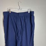 Cynthia Rowley  Linen Blend Wide Leg Crop Pants Pull On Plus‎ Size 2X Navy Blue Photo 5