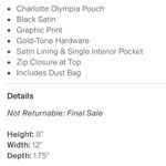 Charlotte Olympia  Silk Pouch Photo 6