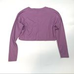 Abound  Lilac Cropped Rib Knit Shirt long sleeve top Photo 4
