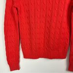 Ralph Lauren  Sport Womens Cable Knit Sweater Sz Small Coral Orange Cotton Photo 10