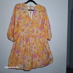 H&M  Yellow and Pink Floral Dress Photo 6