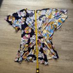 Coco Bianco  Floral Blouse - Navy, Yellow, Cream size L Photo 3