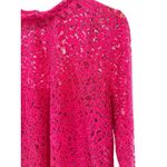 J.Crew NWT Lace Mockneck Top Dragonfruit Pink Long Sleeve Lace Scallop Size 14 Photo 2