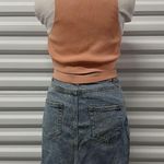 Wild Fable Denim Jeans Mini Skirt Women's 4 Blue Raw Edge Western School Girl Photo 3