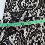Karen Kane  Black and White Floral Lace Boho Print Ponte Pants Size 12 NWT Photo 4