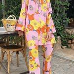 ZARA •Flower Power Pants•Sz XS Photo 0