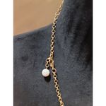 Womens Statement Layered Teardrop Bib Necklace With Gold Chain And Lobster Clasp White Photo 5