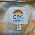 C&C California  Yellow and Blue Plaid Shirt Photo 5