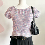 Heritage 1981 Pastel Crochet Top Fairycore Deamy Festival Coquette Fairy Soft Girl XS Photo 0