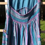 Urban Outfitters UO Betsey Linen Halter Blue Boho Midi Dress  S Photo 8