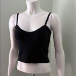 Madewell  Corset-Detail Crop Sweater Tank black medium NEW Photo 5