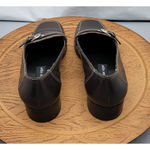 Etienne Aigner  'JULES' Classic Brown Leather Buckle Loafers Women's Size 7 Photo 10