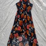 Fika The Brand Women's Dress Size Small Black With Orange, Pink, Blue Floral Orange Photo 0