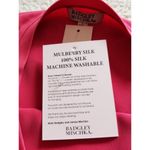 Badgley Mischka  Short Sleeve Silk Pocket T-Shirt Honey Suckle Coral Women's Sz L Photo 4