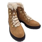 J.Crew Women's Faux Fur Winter Hiking Boots Size 10.5 Chestnut Brown Photo 1