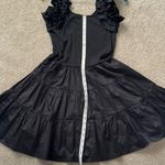 Karina Grimaldi Rania Mini Ruffle Dress Sleeveless Women’s M Little Black Dress Photo 5