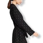 Revolve Plush Black Fleece Lined Robe Heart Print Size Small New Photo 3