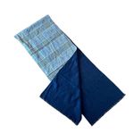 Grey plaid reversible scarf Blue Photo 0